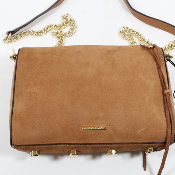 Rebecca Minkoff Avery Suede Crossbody - Tan - Picture 5 of 9